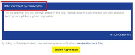 Jobstreet pitch your talent sample