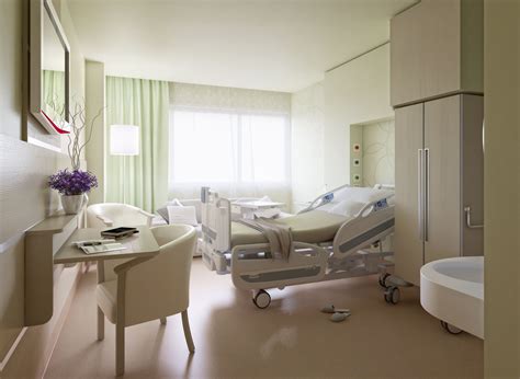 Hospital Standard Room Bed Ruangan Desain Produk Desain Interior