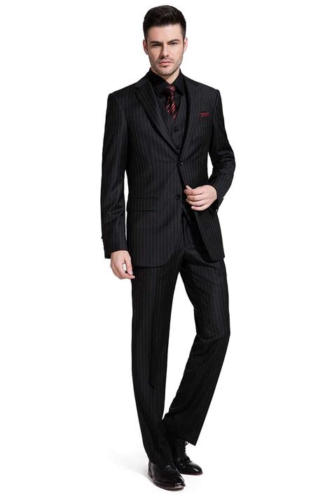 The black suit has been a firm feature of any formal wardrobe for generations. Mens Full Black Suit Dress Yy