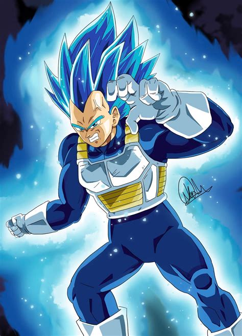 Vegeta Beyond Super Saiyan Blue Digital Drawing By Me Rdragonballsuper