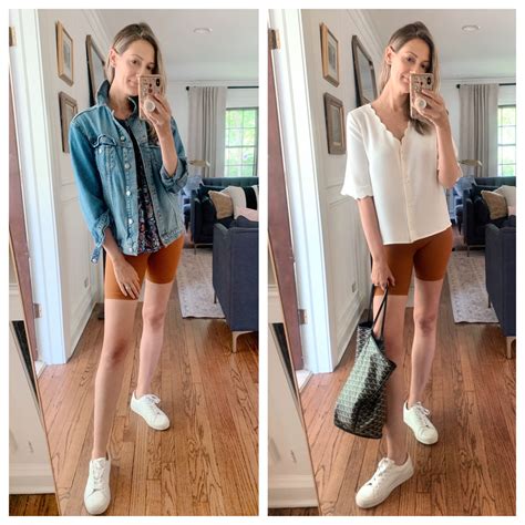How To Style Bike Shorts Four Ways See Anna Jane