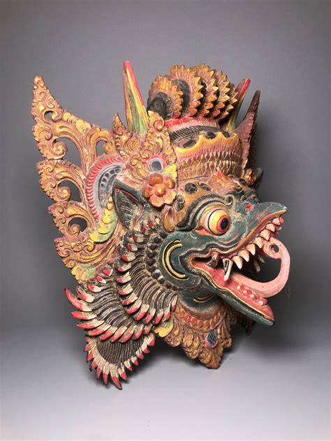 Sculpture Wall Decor Paksi Mask Garuda Wooden Mask Wooden Balinese Mask