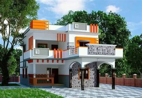 Indian Village House Design Front View