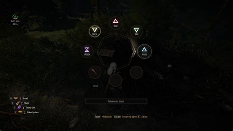 Spell Menu The Witcher 3 Wild Hunt Interface In Game