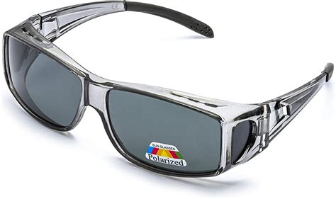 wrap around style polarized sunglasses wear over regular glasses fit over rx prescription