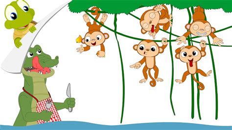 Five Little Monkeys Nursery Rhyme Youtube