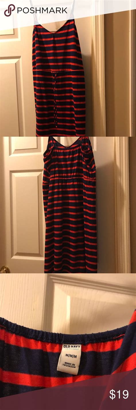 Navy Blue And Red Stripe Dress Old Navy Red Striped Dress Striped Dress Red Stripe