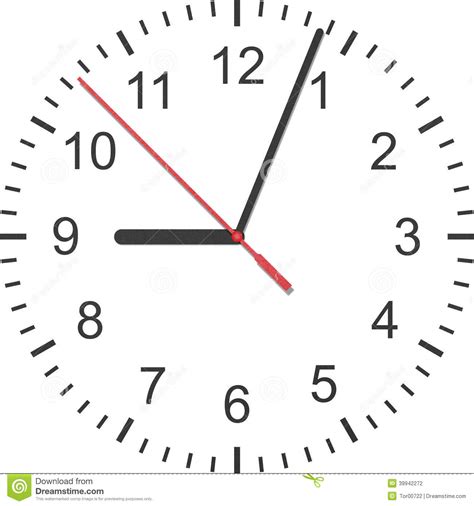 Paper Cut Of Time Clock Watch Is Number With Hour Hand And Minute Hand