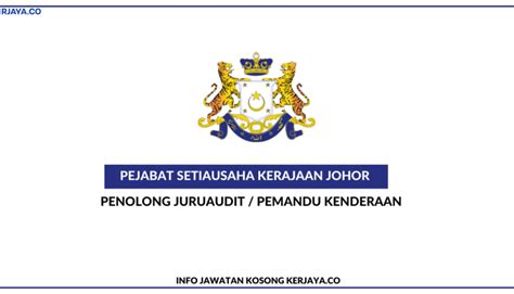 Pejabat setiausaha kerajaan negeri johor, program peningkatan kerjaya ptn johor terengganu kedah kelantan 2019'in gönderisini paylaştı. Pejabat Setiausaha Kerajaan Johor • Kerja Kosong Kerajaan