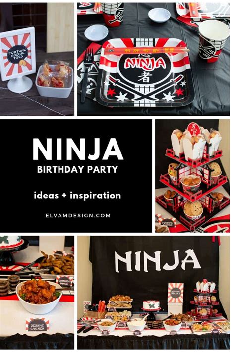 Ninja Birthday Party Say Hiya To Five Elva M Design Studio