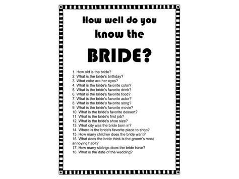 57 affordable bridal shower products that are too cute to pass up. Modern Black and White Bridal Shower Games - Magical Printable