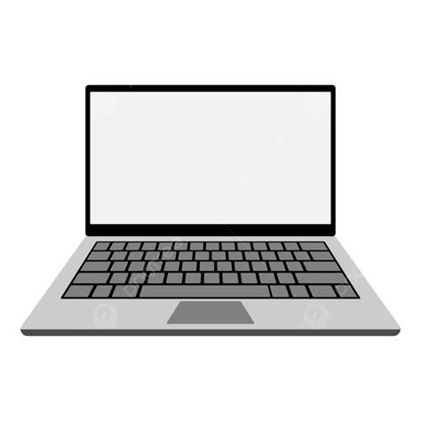 Gambar Laptop Warna Hitam Dan Abu Abu Komputer Laptop Vektor Png Dan