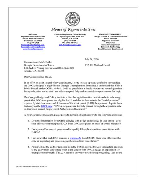 Sample letter to respond illigal ailens / sample letter to immigration officer for visa extension / it is most likely addressed to the authorized person of the airlines, social security officer. The Dustin Inman Society Blog » State Rep Jeff Jones ...