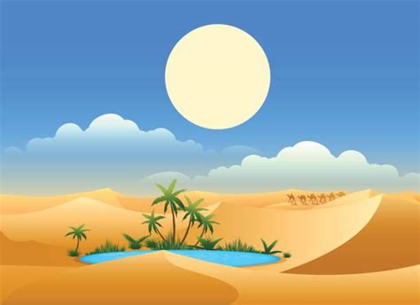Desert Oasis Illustrations Royalty Free Vector Graphics And Clip Art