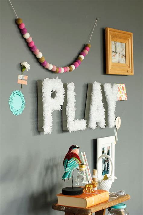 How To Make Diy Tissue Paper Wall Letters
