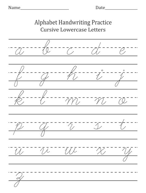 Printable Handwriting Practice Sheets