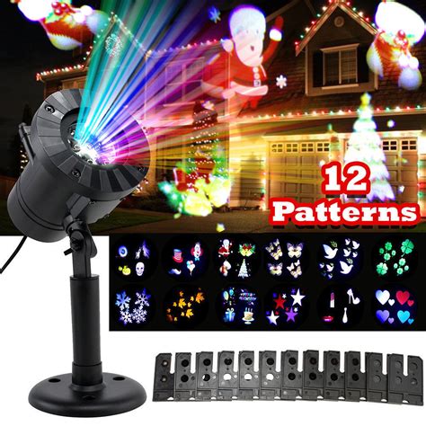 Christmas laser lights projector outdoor waterproof xmas tree snowflake pattern projector christmas decorations for home. 12 Patterns Mini Christmas Lights Outdoor Projector Laser ...