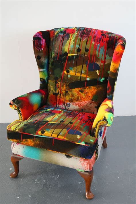 Comes with a orange faux leather upholstery. Furniture - Timorous Beasties | Graffiti furniture ...