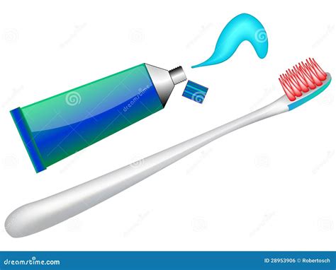 Toothbrush And Toothpaste Stock Vector Illustration Of Abstract 28953906