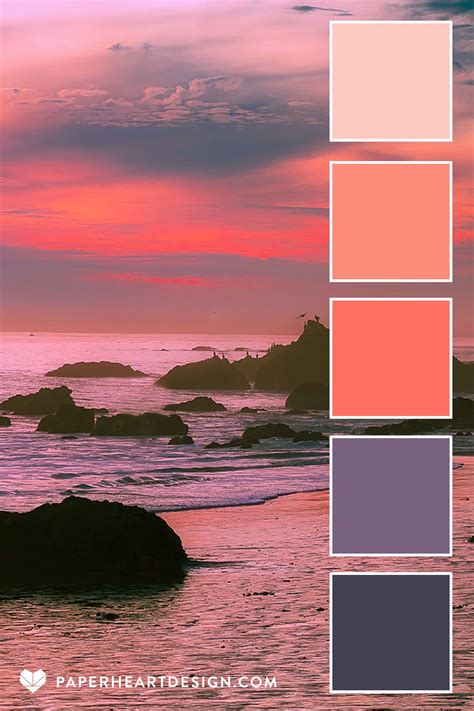 This Coral And Purple Sunset Inspired Color Palette Is Just One Of