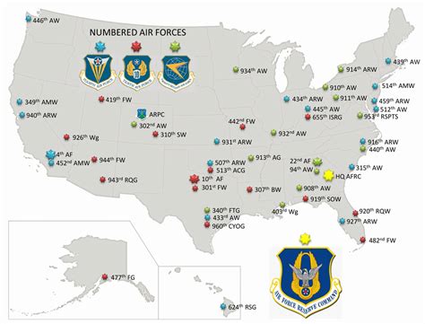 Air Force Bases In Tennessee Map Map Vector