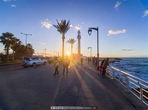 Photo Of Waterfront Sunset Beirut Lebanon
