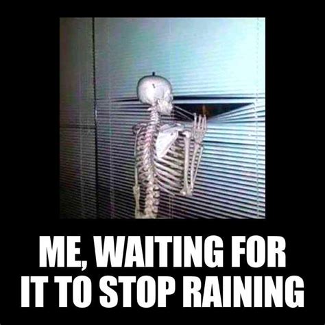 Waiting For Rain To Stop Meme Rain Jokes Rain Humor Rain Meme Work