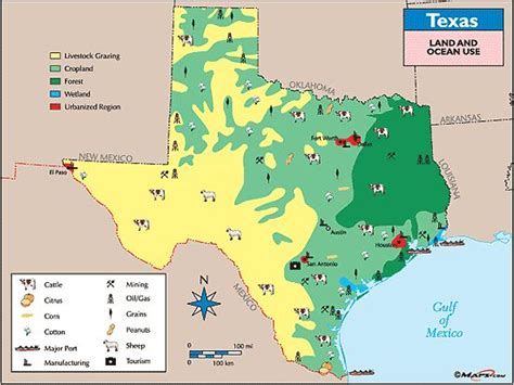 Texas Land Use Map By From Worlds Largest Map