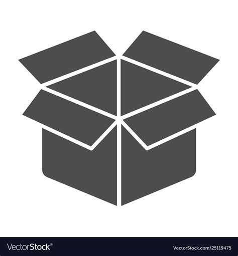 Unboxing Solid Icon Package Royalty Free Vector Image