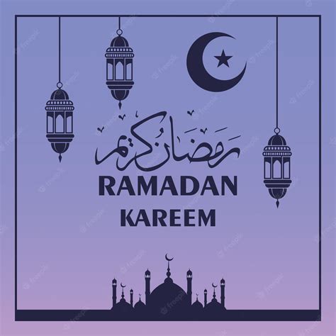 Premium Vector Ramadan Kareem Background With Mosque Design