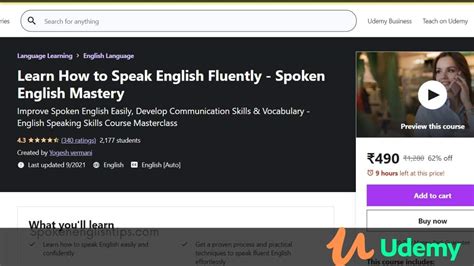 Best Online English Speaking Course On Udemy Spoken English Tips