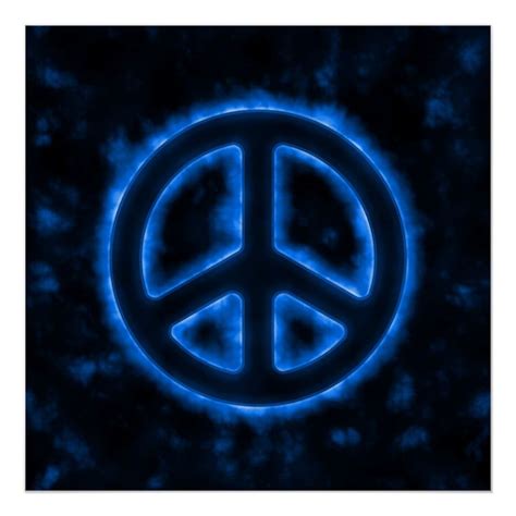 Blue Peace Sign Peace Poster Peace Sign Art Peace Art