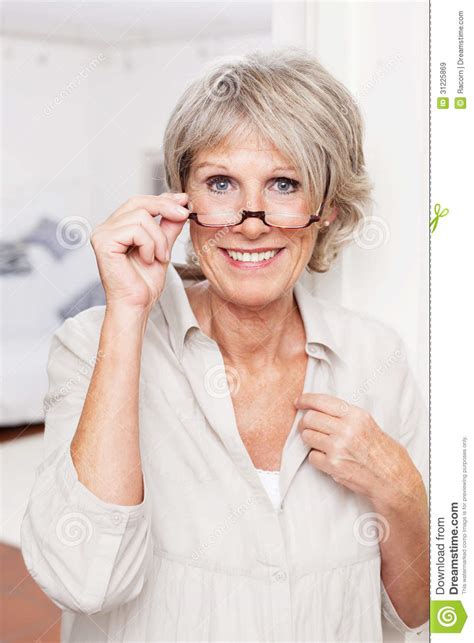 Elderly Lady With Reading Glasses Royalty Free Stock Images Image 31225869