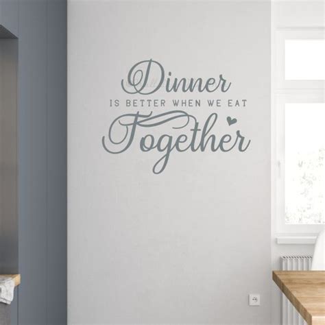 Kitchen Wall Sticker Dinner Better When We Eat Together Decal Art Quote