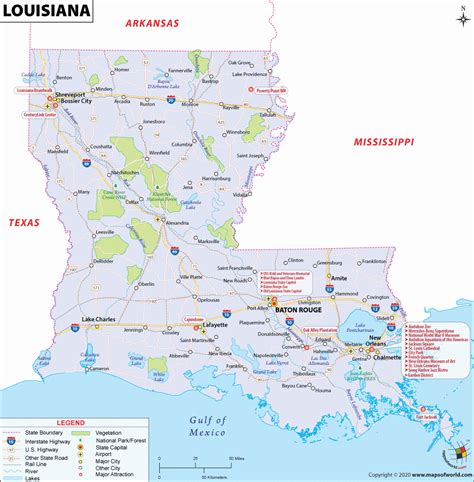 Louisiana Map Map Of Louisiana La Usa