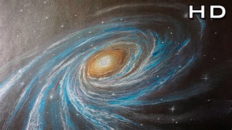 How To Draw A Galaxy With Colored Pencil Step By Step Youtube