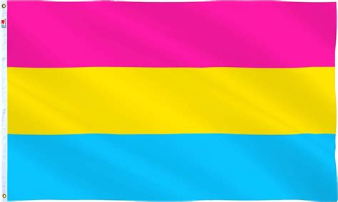 Pansexual Flag 3x5Ft,LGBT Pansexuality Omnisexuality Pride Banner,Fade