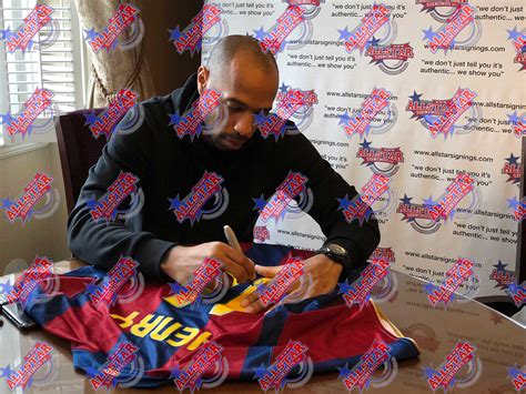 Here is his presentation to the club at camp nou. Thierry Henry signed Barcelona 2007/08 shirt - All Star ...