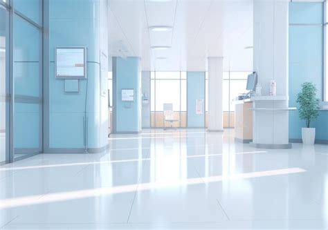 Premium Photo Deep Hospital Corridor Detail Of A White Corridor In A