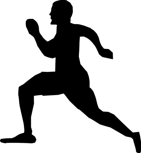 SVG Man Running Male Free SVG Image Icon SVG Silh