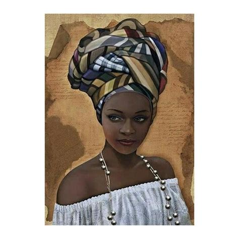 Peinture Au Diamant Peinture Décorative Femme Africaine 30 40cm