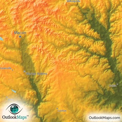 Topographic maps help to ✓ check maps before buying property ✓ find aerial photos and shaded relief maps Topographic Georgia State Map | Vibrant Physical Landscape
