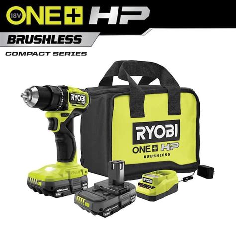 Ryobi One Hp 18v Brushless Cordless Compact 12 In Drilldriver Kit
