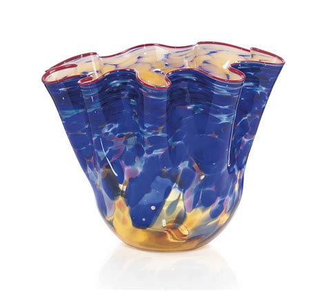 Dale Chihuly B 1941 A Macchia Form With Red Lip Wrap 1990