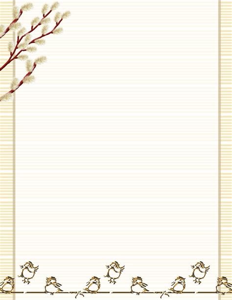 spring stationery themed downloads pg