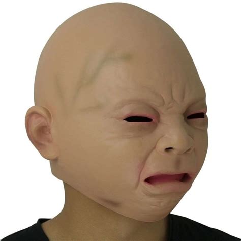 Novelty Latex Rubber Creepy Cry Baby Face Head Mask Halloween Party