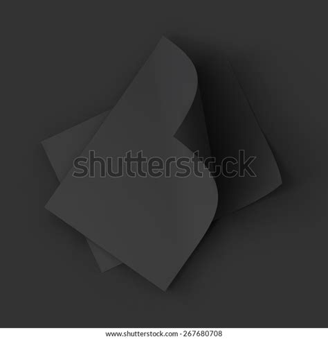 Stack Pages Curved Corners Top View Stock Vector Royalty Free