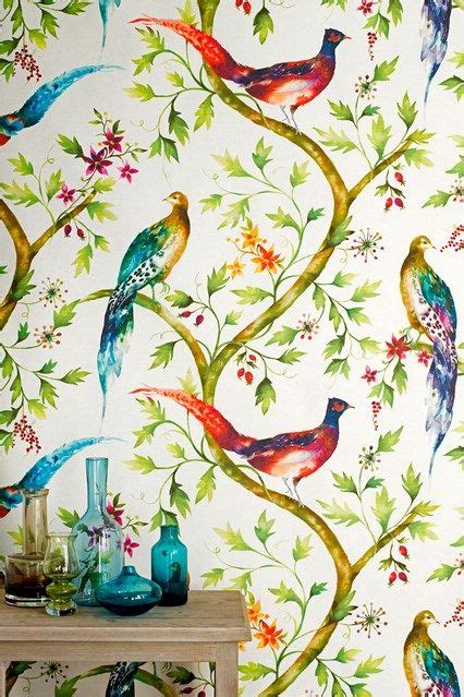 bird wallpaper fabric wallpaper wallpaper ideas wallpaper interior botanical wallpaper