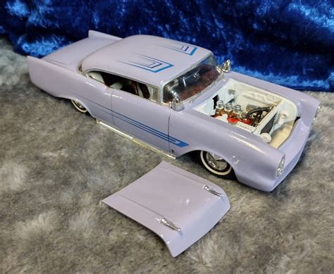 Vintage Amt 57 Chevy Chopped Top Full Custom Lowrider Model Cars Car