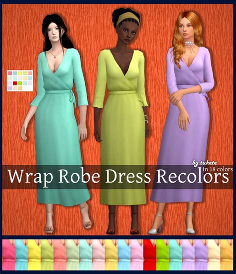 Wrap Robe Dress Recolors The Sims 4 Catalog
